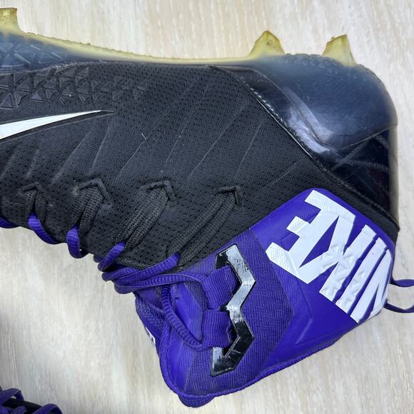 Nike Force Savage Elite 2 Black Purple White High Top Football Cleats Turf US 16 - Picture 3 of 16